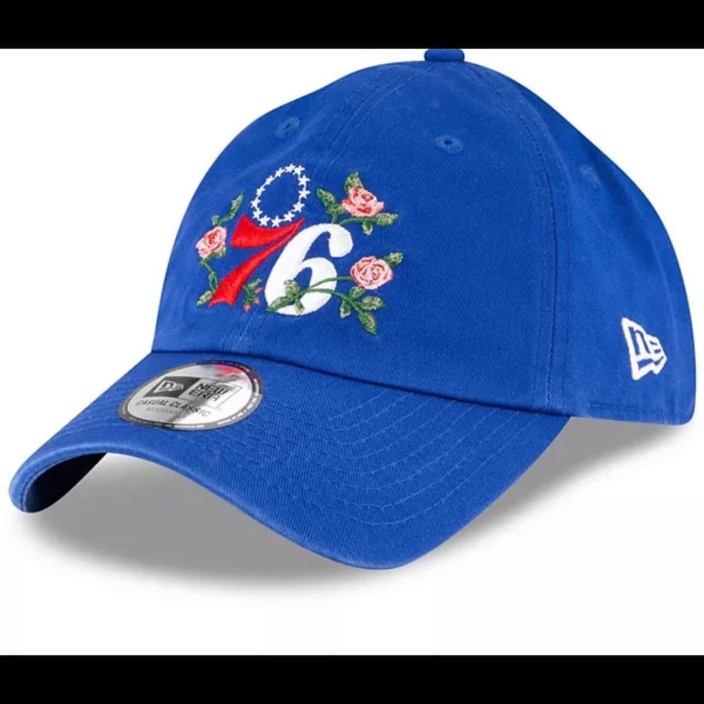 Women's New Era Royal Philadelphia 76ers Bloom Casual Classic Adjustable Hat